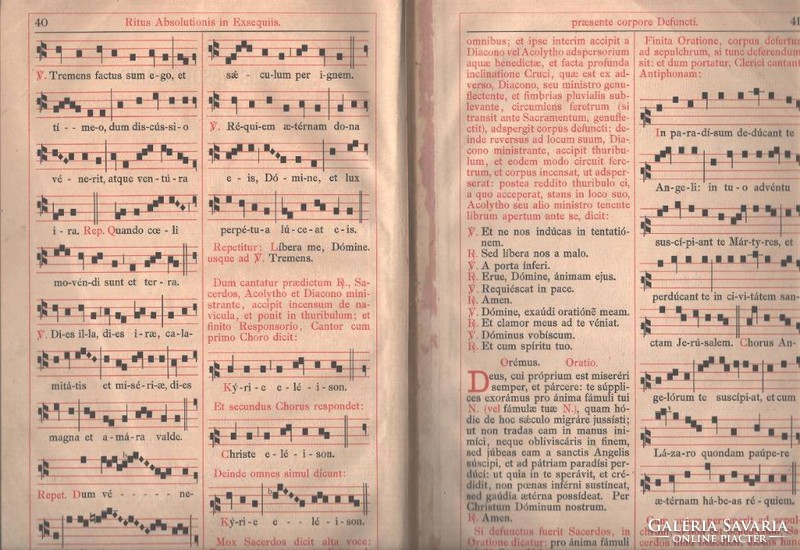 Antik könyvek - Missae Pro Defunctis - (Liturgia rendje) - 1882 Regensburg - Ritka!
