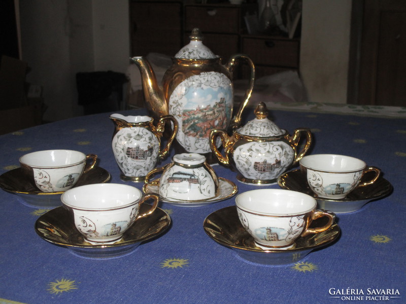 Old gilded very nice coffee set for 5 people with bavaria sign