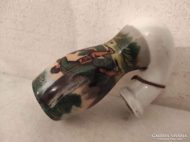 Antique porcelain pipe hunter with dog hunting with deer scene 924 5324