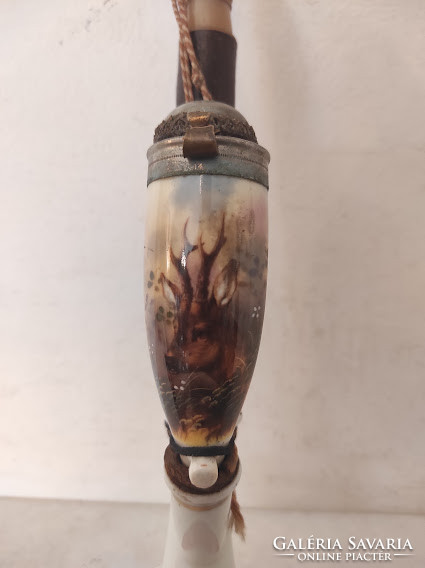 Antik porcelán pipa vadász vadászat szarvas jelenettel 921 5325