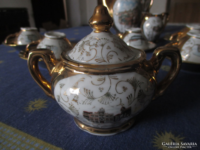 Old gilded very nice coffee set for 5 people with bavaria sign