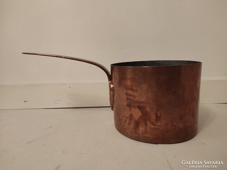Antique kitchen utensil with large heavy handle copper foot 521 5320