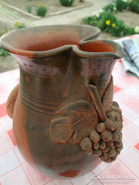 Ceramic jug with bunch of grapes for sale