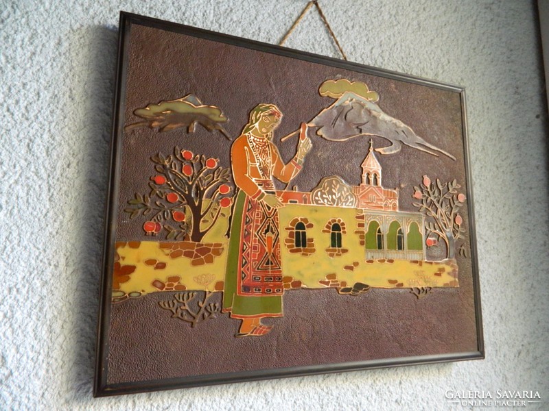 Örmény tűzzománc falikép