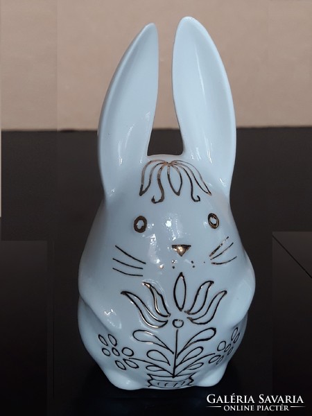 Aquincum porcelain bunny with gold painting