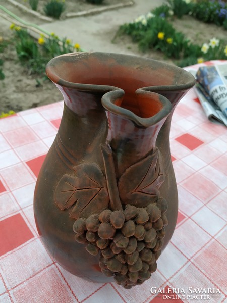 Ceramic jug with bunch of grapes for sale