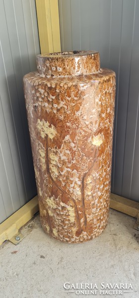 Zsolnay modern pirogránit padló váza,55 cm magas