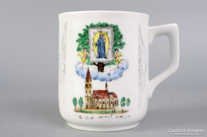 Máriaremete zsolnay pilgrim memorial mugs