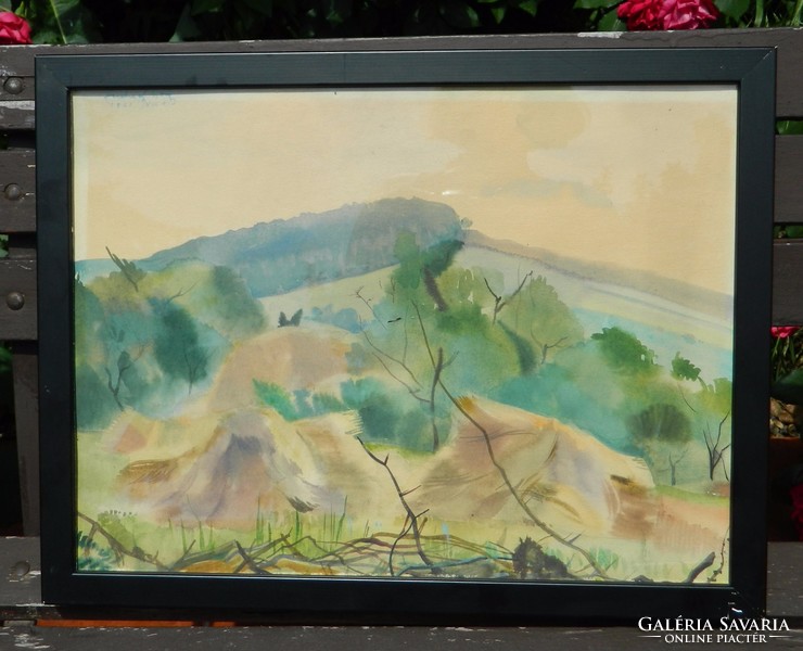 Marked quality watercolor landscape
