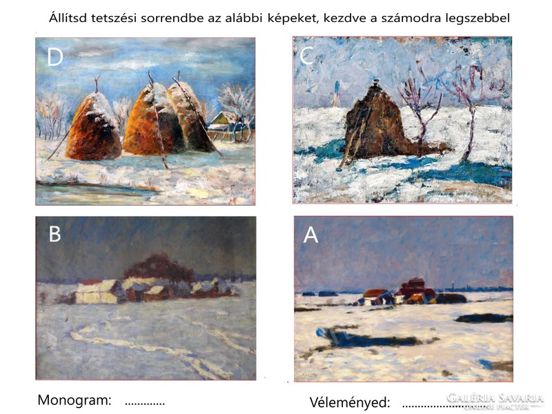 Antal Szabó: winter farm - also defeated the works of József Kosta !!! Can be checked
