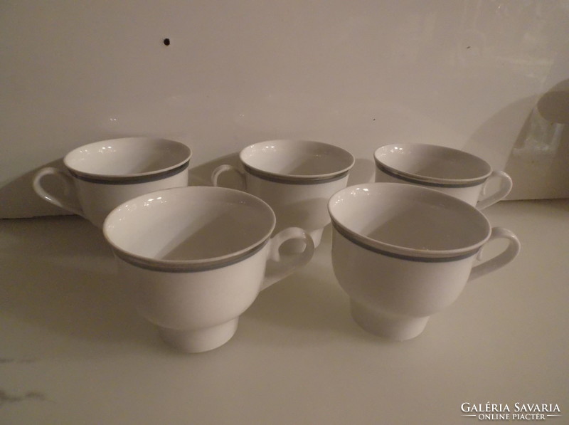Cup - bavaria - 5 pieces !! - Vohenstrauss - silver plated - porcelain - 1.5 dl - perfect