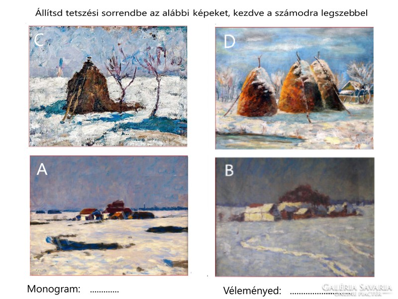 Antal Szabó: winter farm - also defeated the works of József Kosta !!! Can be checked