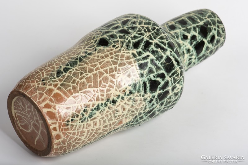 Applied art cracked glazed ceramic vase