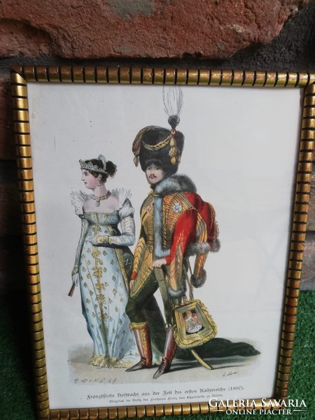 1890-1900 Richard Bong: Francia udvari viselet az első császárság idejéből - Litográfia