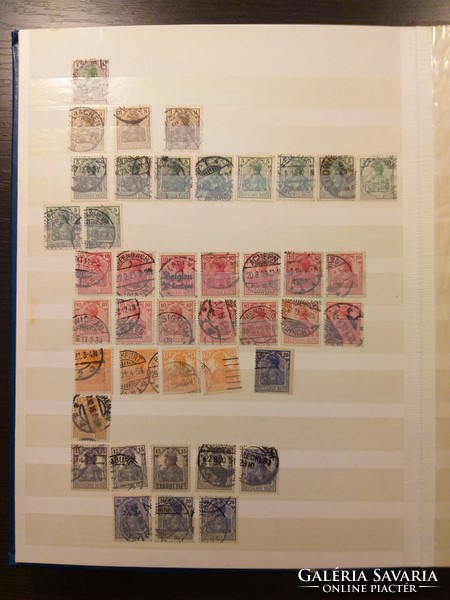 1916-1945 Német és európai Bélyeggyűjtemény 30 oldal, kék nagy bélyegalbum (No.: 10.)