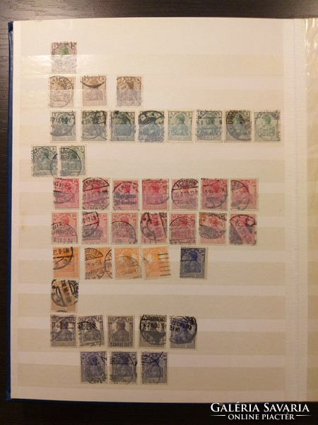 1916-1945 German and European stamp collection 30 pages, large blue stamp album (no .: 10.)