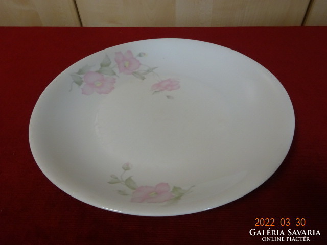 Lowland porcelain flat plate with pink floral pattern. He has! Jókai.