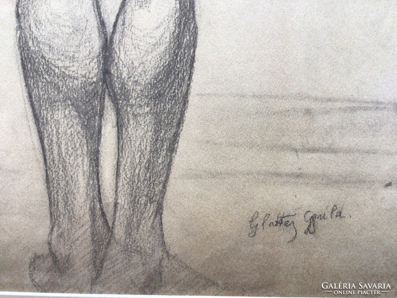 Gyula Glatter's two large-scale study drawings.