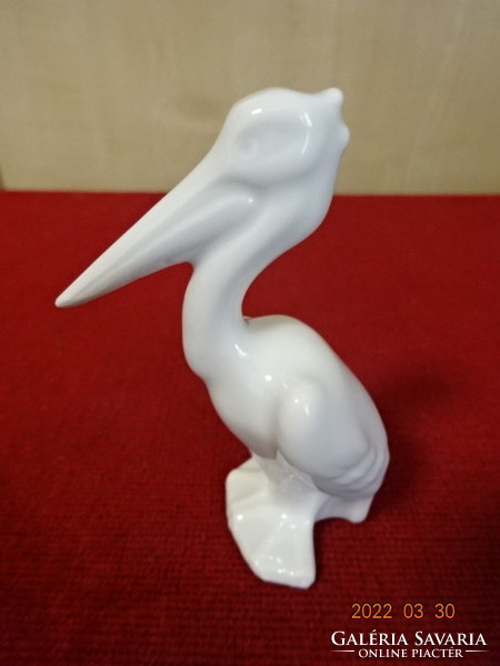 Herend porcelain figurine, white pelican, height 8.6 cm. He has! Jókai.