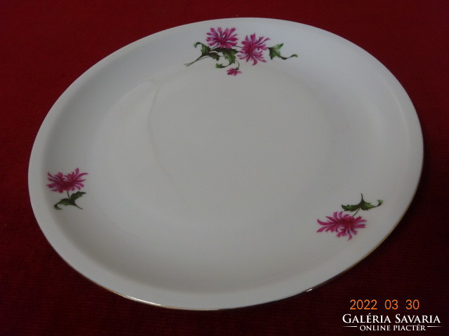 Lowland porcelain flat plate with cyclamen flowers. He has! Jókai.