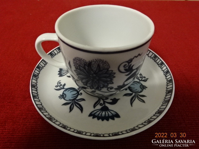 Hollóház porcelain coffee cup + placemat, onion pattern, 6 pieces in one. He has! Jókai.
