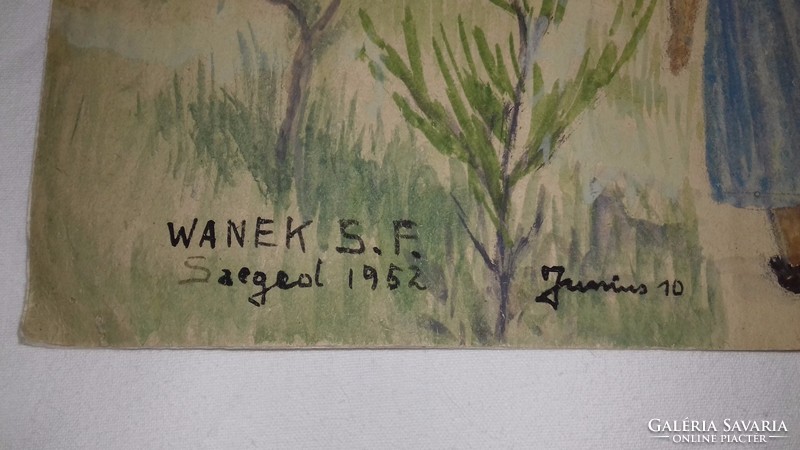 Wanek S. Ferenc Tóparti séta festmény