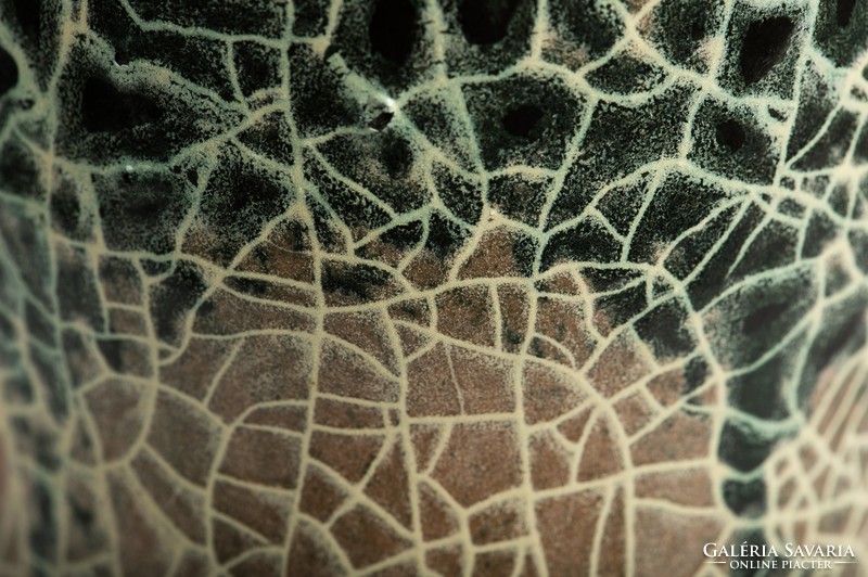 Applied art cracked glazed ceramic vase