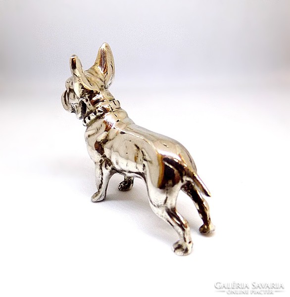 Ezüst miniatűr bulldog figura (ZAL-Ag103106)