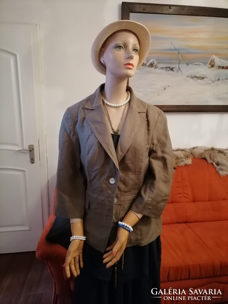 More beautiful than me plus size showy light swing thinner linen jacket 44 46 gerry weber 115 tits