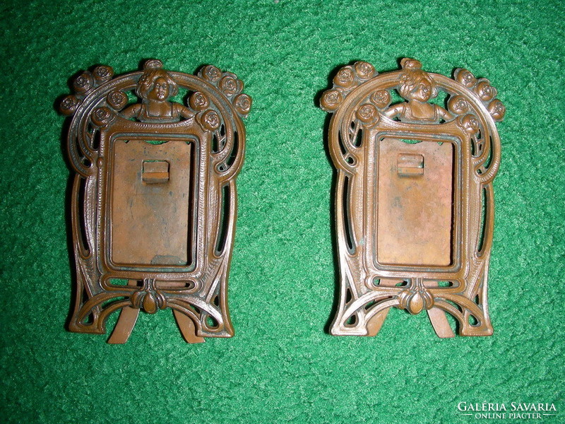 Miniature Art Nouveau picture frame made of copper