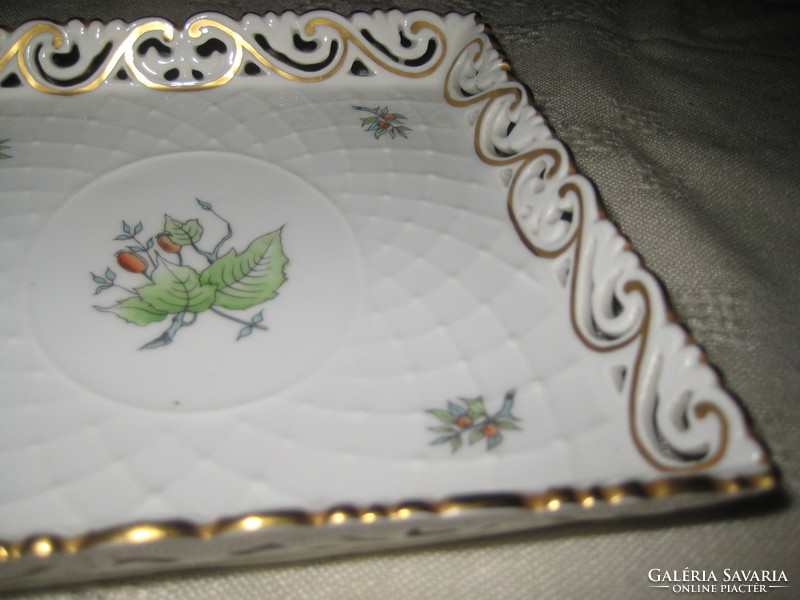 Herend Hecsedli pattern, openwork bowl 15.5 x 15.5 cm, nice condition