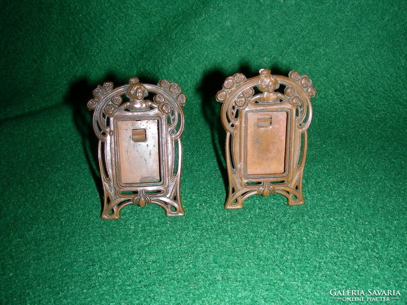 Miniature Art Nouveau picture frame made of copper