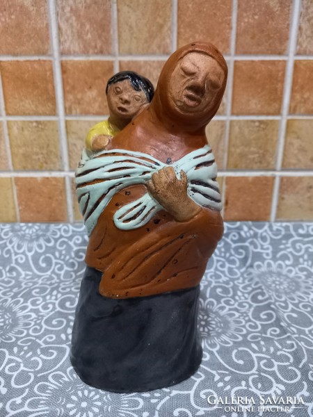 Ceramic mother with child