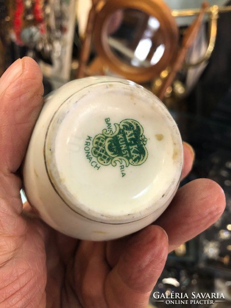 Bavaria, old German porcelain vase, 10 cm high