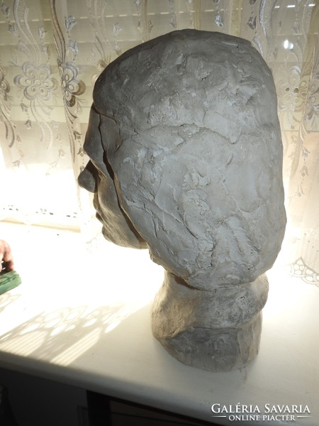Jenő Kerényi small sculpture head sculpture 40 cm - plaster