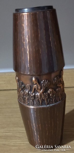 Copper flower vase