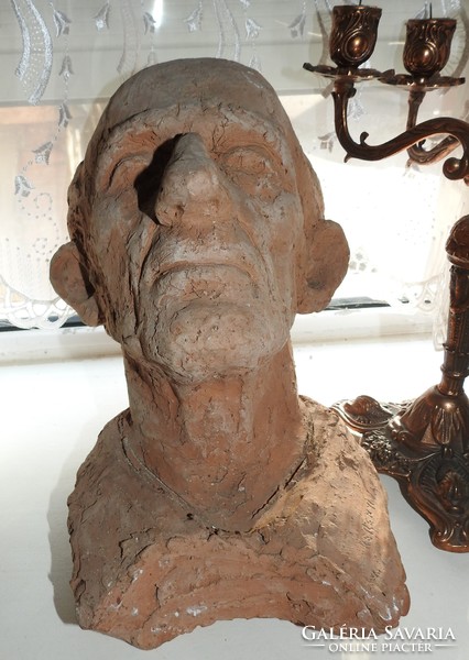 Kerényi Jenő kisplasztika fej szobor 40 cm - kerámia