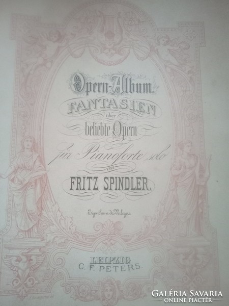 19. századi Fritz Spindler opera album zongora szóló