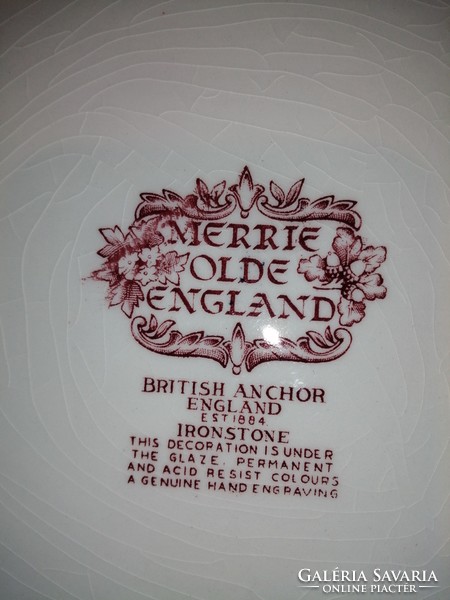 "Merrie OLDE England" nagyméretű angol tál, tányér, kínáló tál.