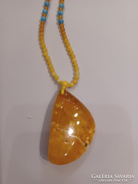 Original antique amber, amber bead string