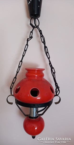 Rare red ceiling lamp.