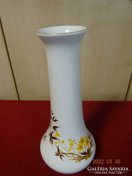 Aquincum porcelán váza, őszi motívummal. Vanneki! Jókai.