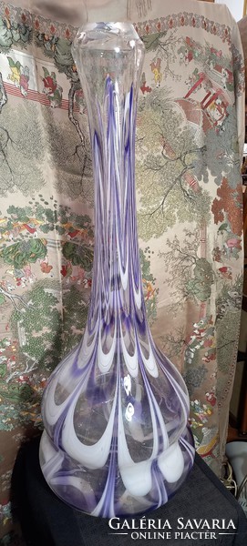 Huta lead crystal floor vase