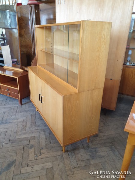 Retro 1969 mid century sideboard komód vitrines felső résszel könyvszekrény tálaló szekrény vitrin
