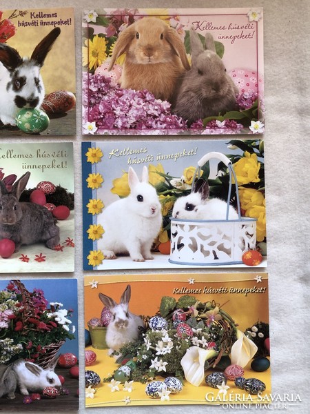 9 db Postatiszta Húsvéti képeslap