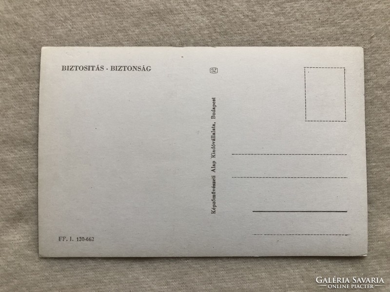 Régi Postatiszta képeslap - Állami Biztosító - Üdvözlet a Budapesti Nemzetközi vásárról