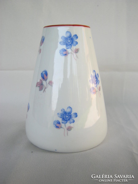 Zsolnay porcelán kék virágos váza