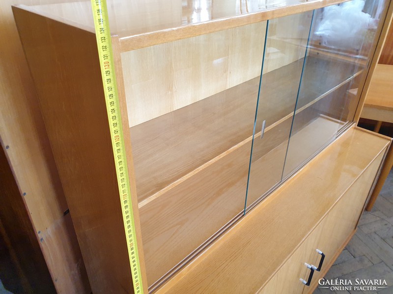 Retro 1969 mid century sideboard komód vitrines felső résszel könyvszekrény tálaló szekrény vitrin