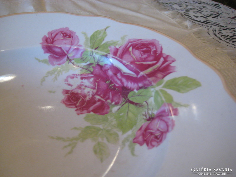 Zsolnay rosy, deep plate, shield