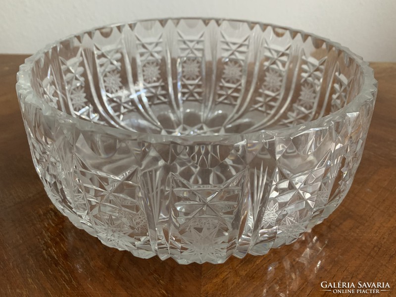 Crystal bowl engraved 24 cm / 3080 g